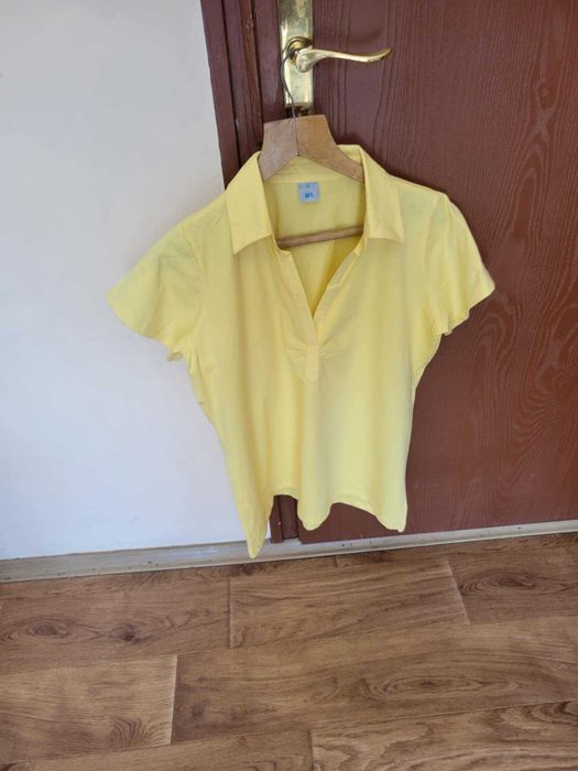 Ежедневни дамски тениски с яка М, Л, ХЛ, ХХЛ