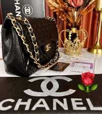 Geanta Chanel Jumbo, logo metalic, accesorii incluse