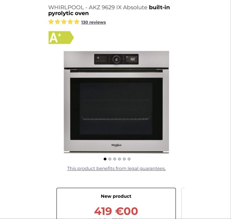 Cuptor electric încorporabil, multifuncțional Whirlpool AKZ9629IX