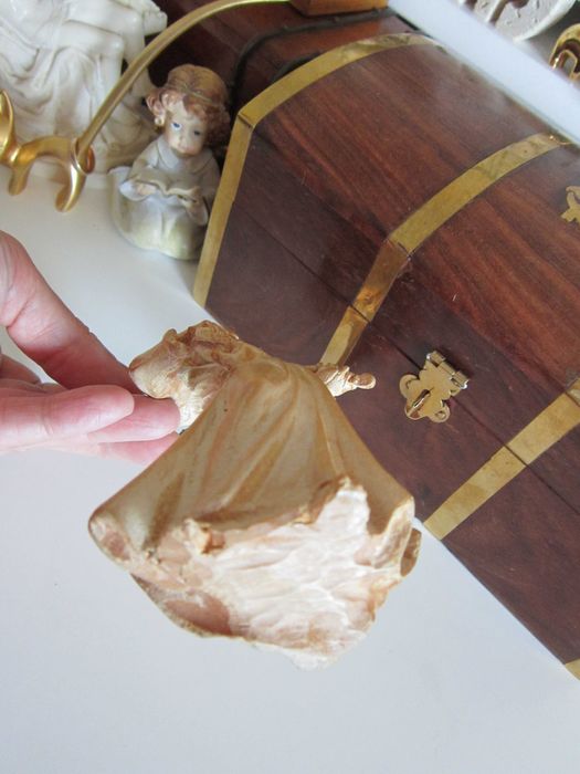 Craciun cadou deosebit rar Guardian Angel Inger pazitor lemn