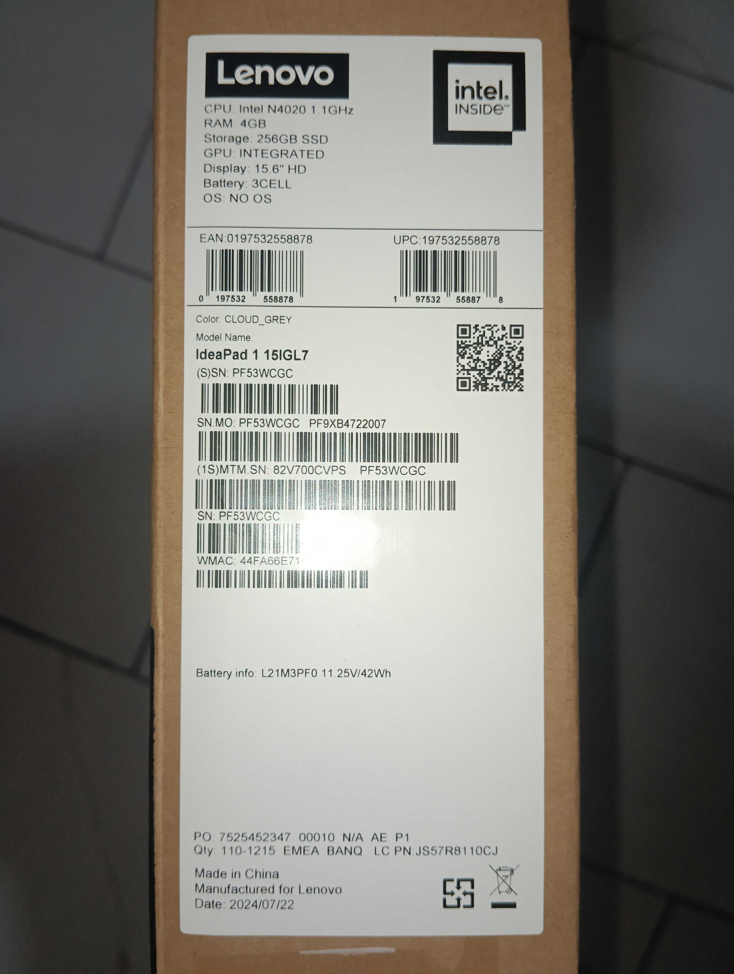 Ноутбук Lenovo IdeaPad 1 продается!