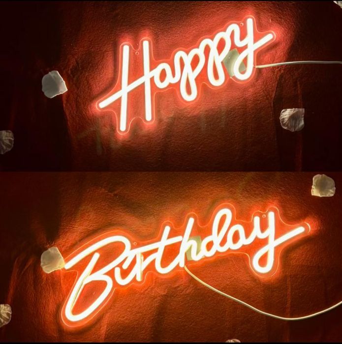 Неоновая вывеска Happy Birthday