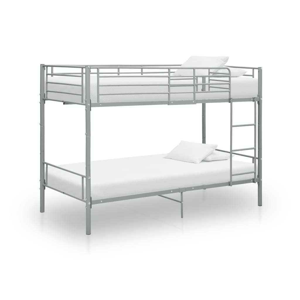 Двуетажно детско легло, Избор на цвят, метал, 90x200 см