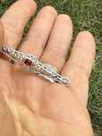 UNICAT - Brosa  Aur 18k cu Diamnate si granat naturale - 5.23 gr