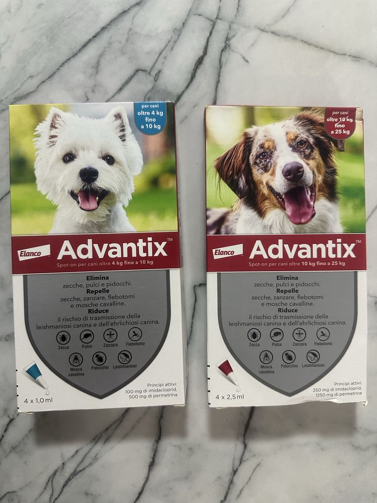 Advantix, AdTab pentru câini împotriva căpușe, purici, țânțari