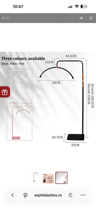 Lampă pentru aplicat extensii gene