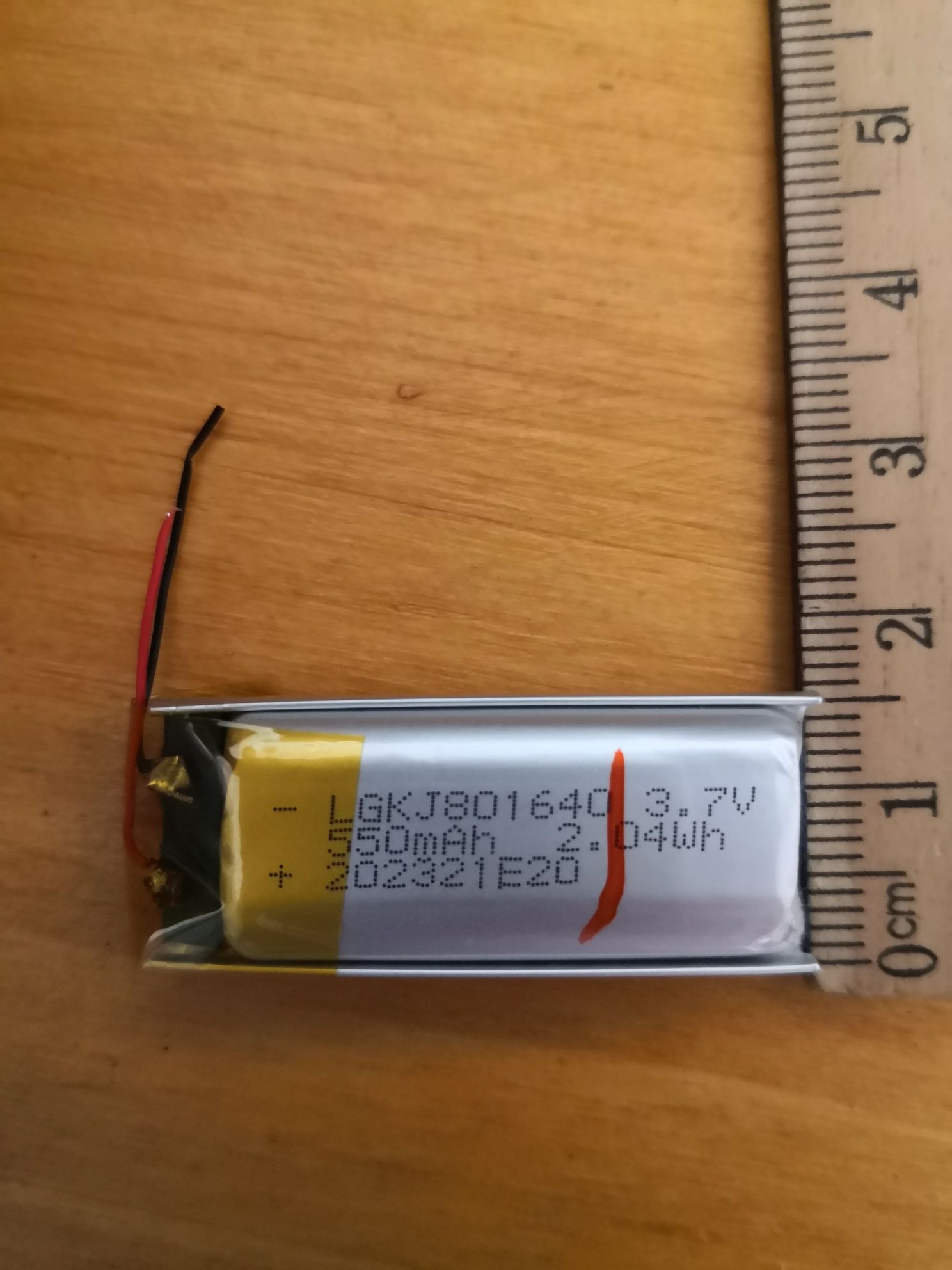 Acumulator baterie 3,7V 550mAh Li-Polimer