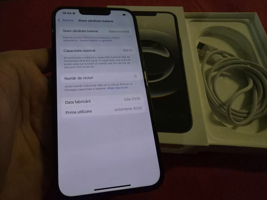 -Iphone 16E, Nou, 128Gb, 8Ram, 0 cicluri incarcare, nefolosit, Blank T