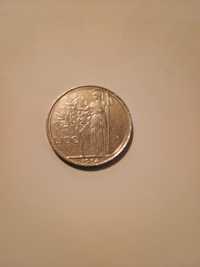 Moneda Republica Italiana 100 Lire 1964 (eroare de stantare)