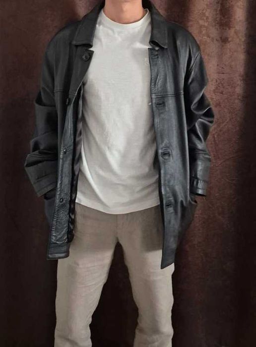 Geacă din piele naturală Carlo Bartelli, mărimea M – nouă, nepurtată