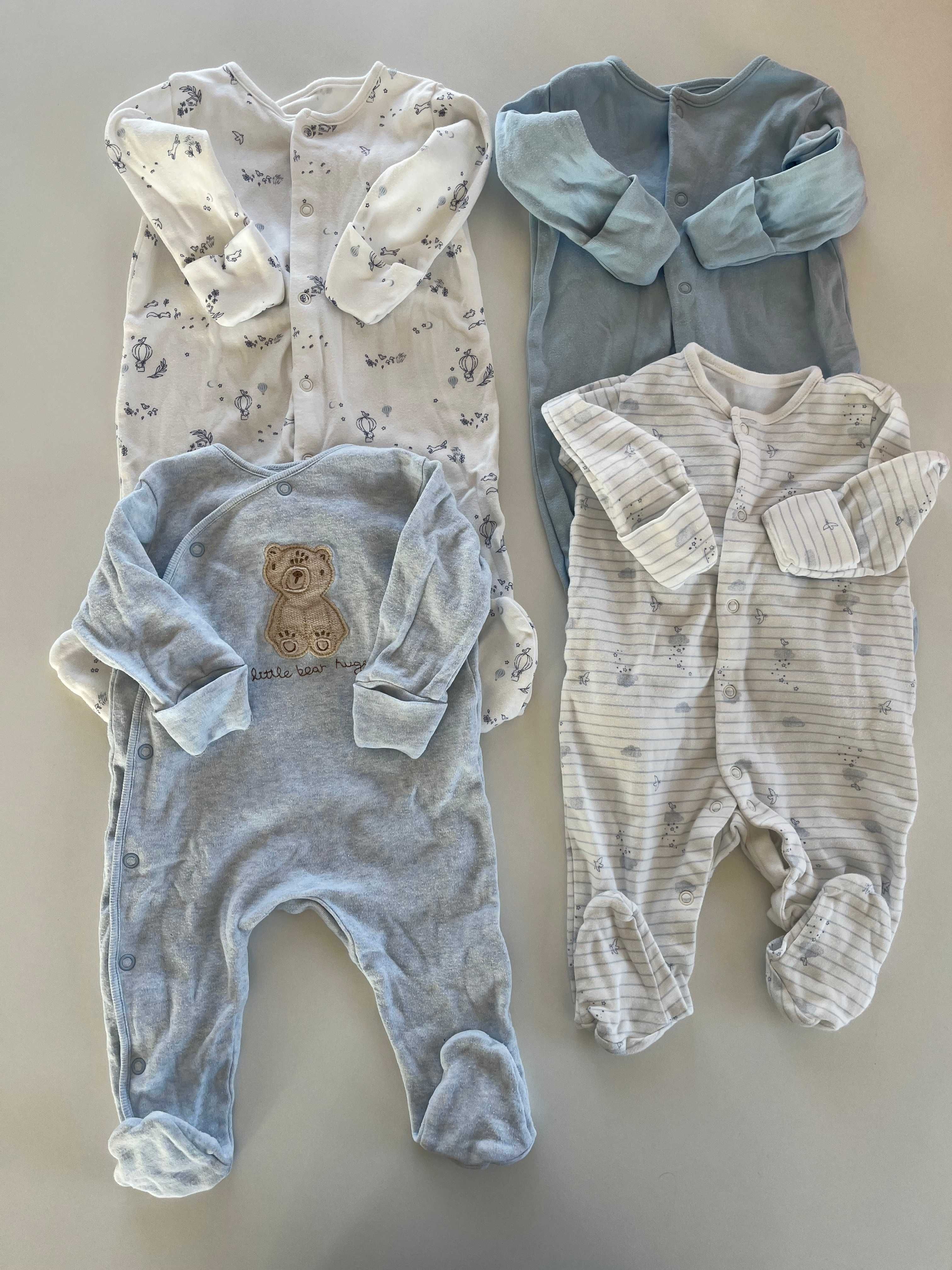 haine bebelusi 3-6 luni pijamale cu fermoar bumbac 100%