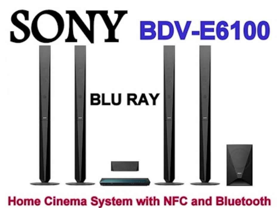 Система за домашно кино 5.1 с Blu-ray 3D Sony BDVE6100