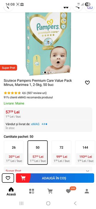 Van pampers nr 1
