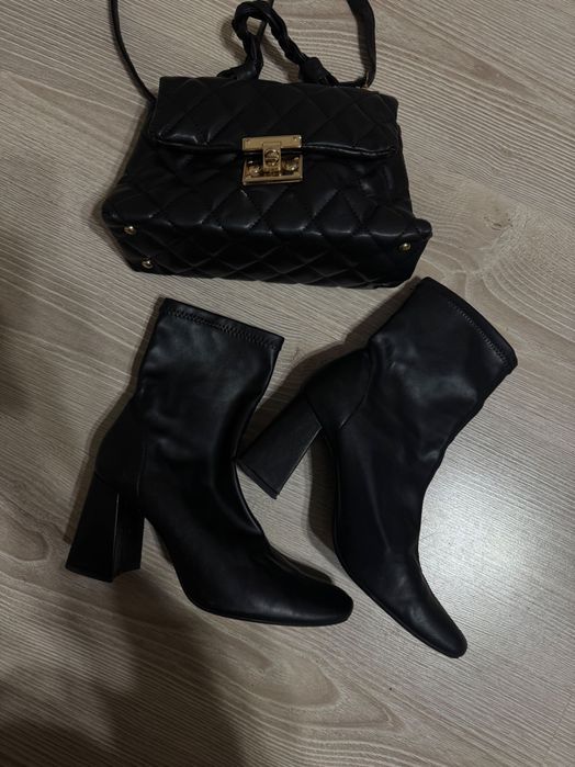 Кожени боти на ток Бершка