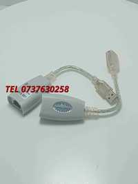 Adaptor Extensie Usb Rj45 45m Cat 5 6