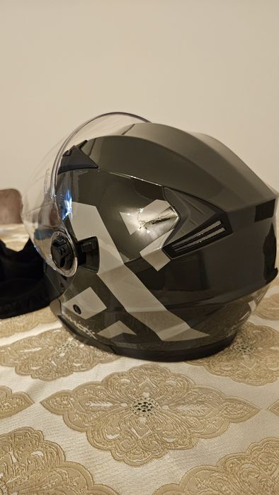 Cască open face SHOX DEFENDER,cu ochelari de soare, marimea M