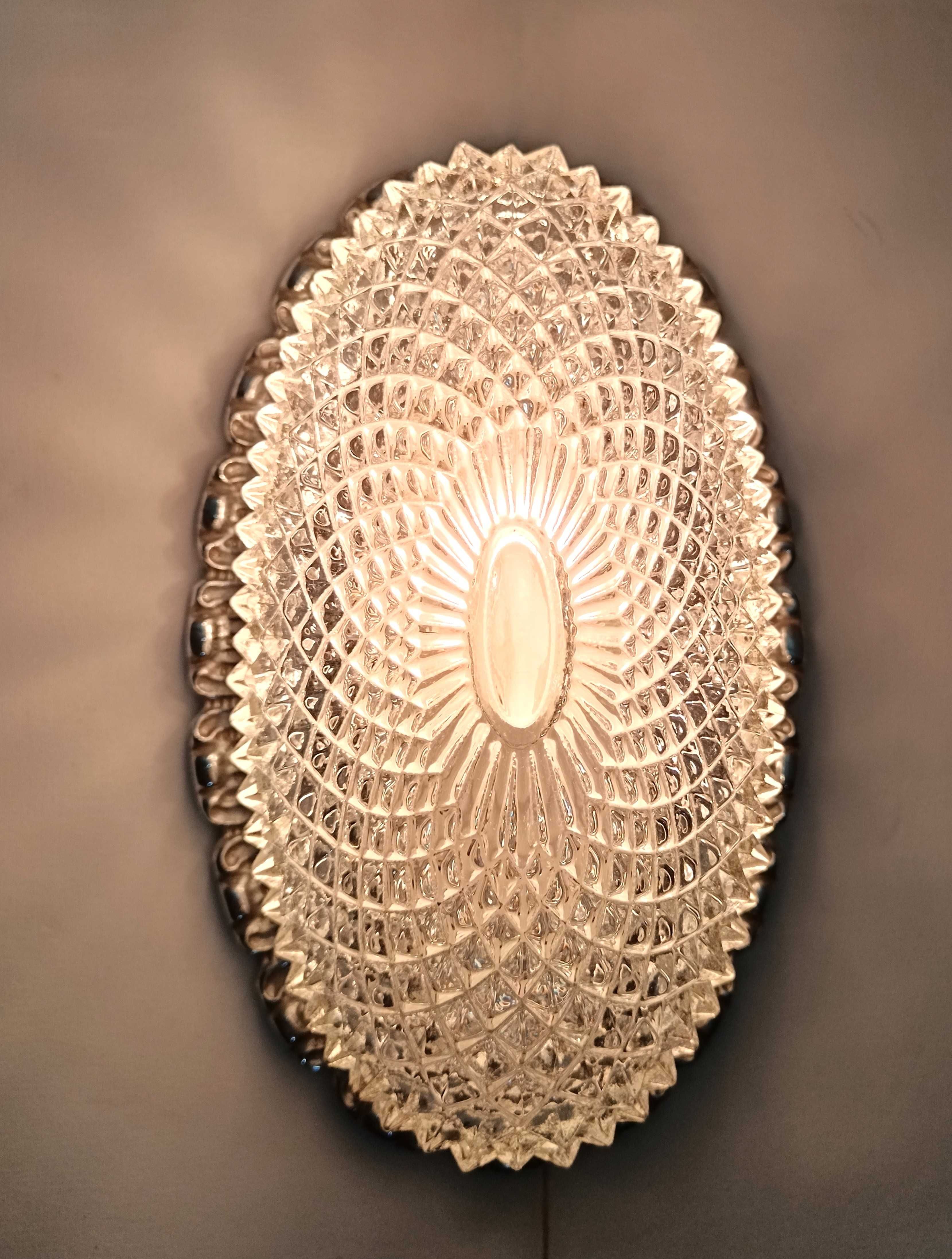 Aplică LIMBURG Art Deco, Mid-Century Modern, vintage, sticla ananas