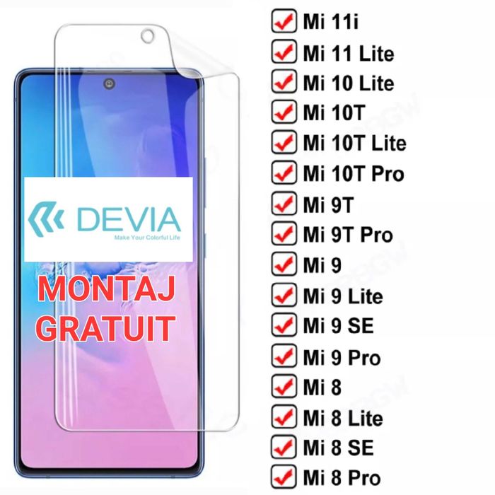 Folie Silicon Clar/Mat Xiaomi Redmi Note 9 10 11 12 13 14 15 T PRO