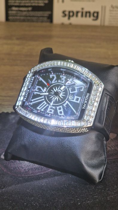 Ceas Luxury Arabic – Baguette Ice Edition (Black Navi)