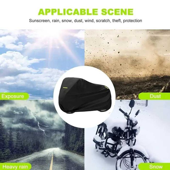 Prelata husa neagra motocicleta scuter puf interior 190-200x90cmx115cm
