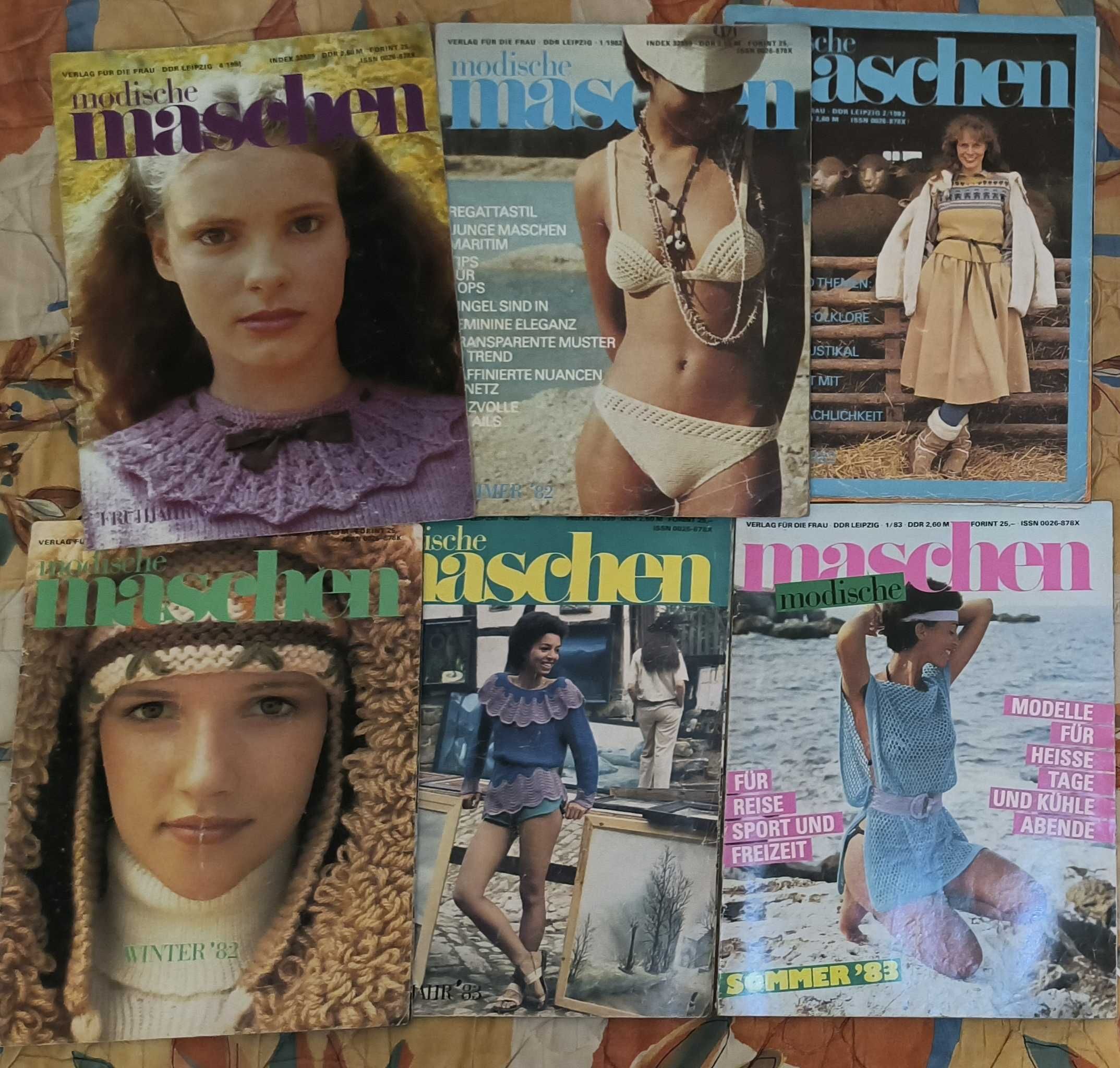 Списания за плетене Modische Maschen от 1979-1989 + Diana Super Pullis