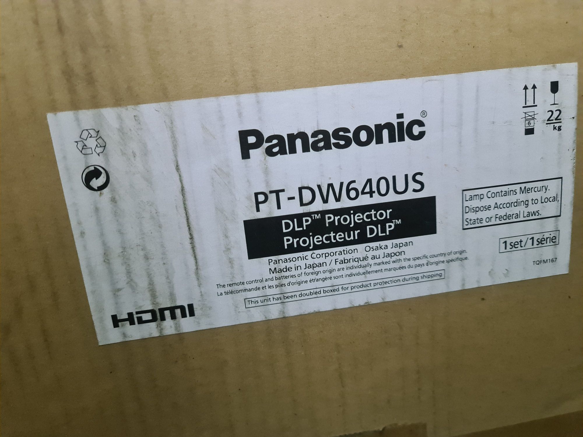 Videoproiector pentru evenimente Panasonic PT-DW640US nou in cutie