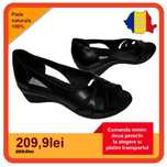 SHOETIQUE.RO Sandale negre piele naturala ortopedice intre 36 si 41