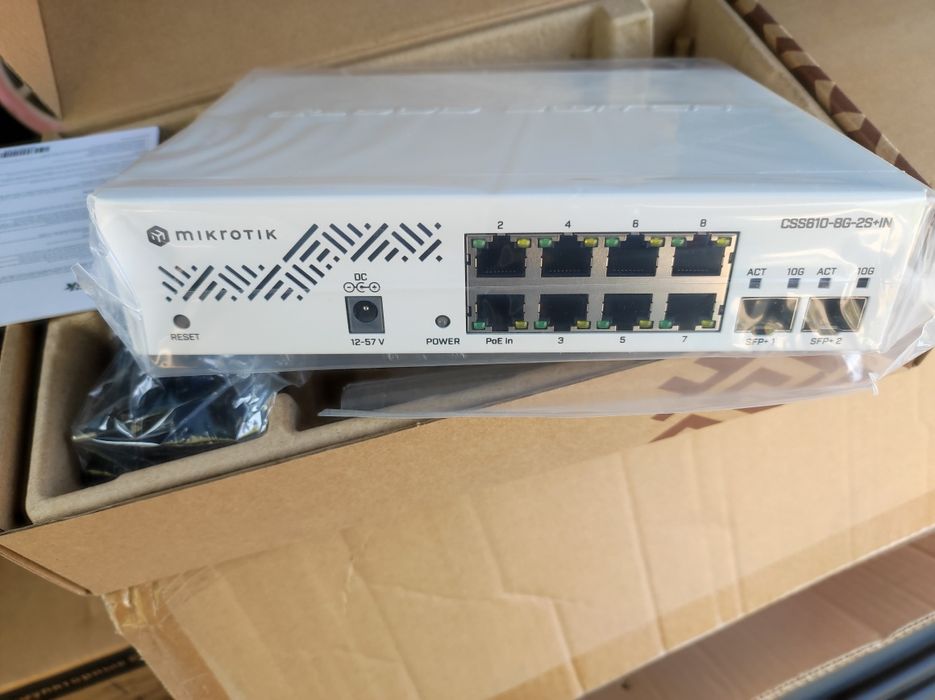 Коммутатор Микротик/MikrotiK CSS610-8G-2S+IN