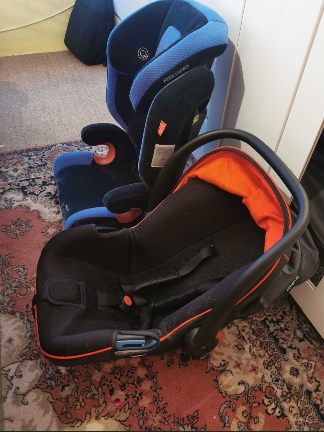 Детско столче за кола Recaro Monza + бебешко кошче Goodbaby