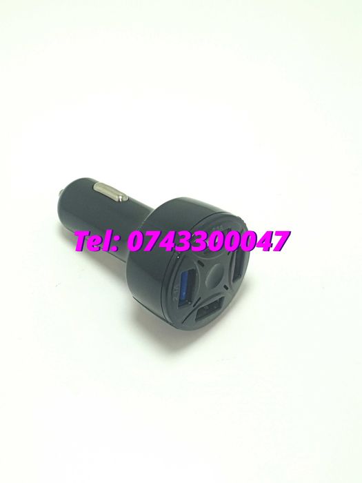Incarcator Universal Masina Auto 4 Porturi Bricheta Usb Qc Fastcharge