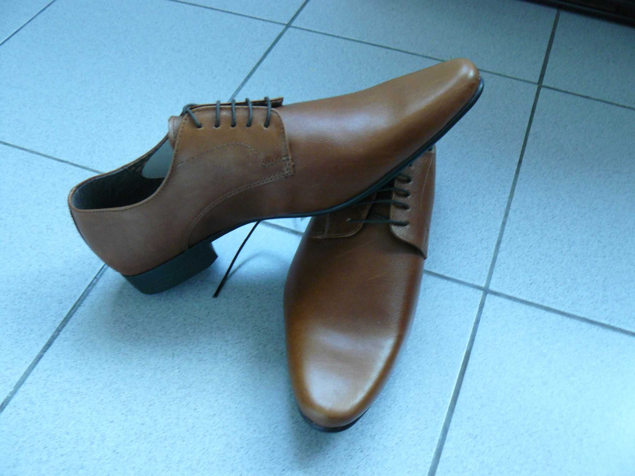 Pantofi Barbati RED TAPE Piele Naturala,Noi,Culoare Maro/Cognac, Nr.44