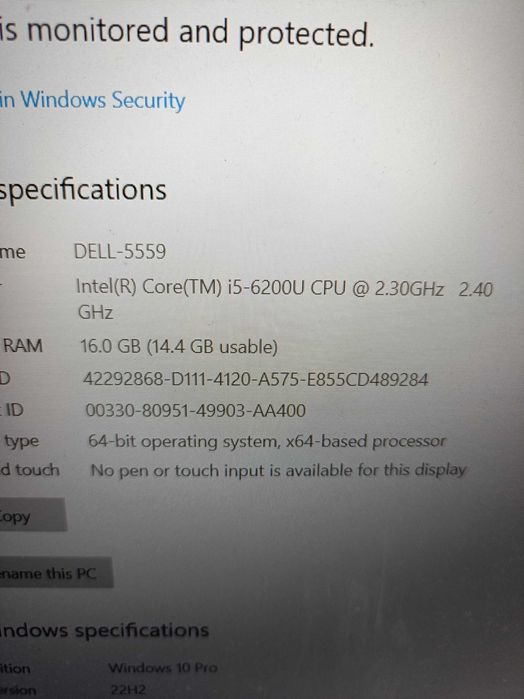 DELL INSPIRION 5559 - I5-6200  Radeon M335 4GB - DEFECT