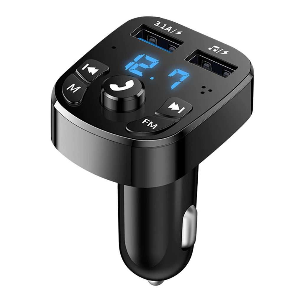 Блутут FM трансмитер Kebidu, Волтметър 2USB заряднo GSM Bluetooth Car