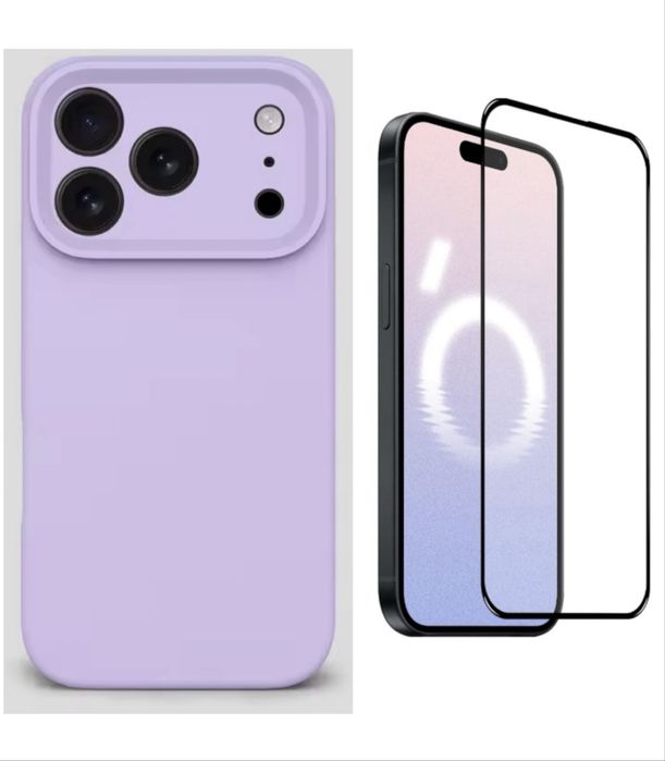 Husa Silicon Plate si Folie Sticla Curbata - Iphone 17 AIR PRO MAX