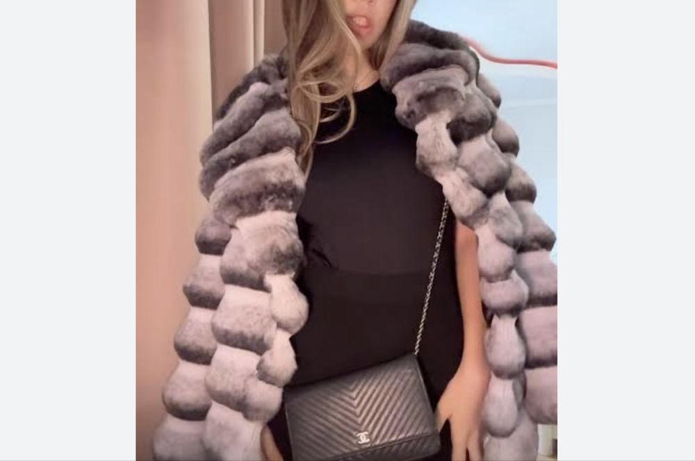 Продаю эко шубку из шиншиллы