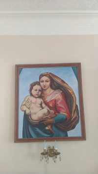Картина маслом"Мадонна с младенцем"