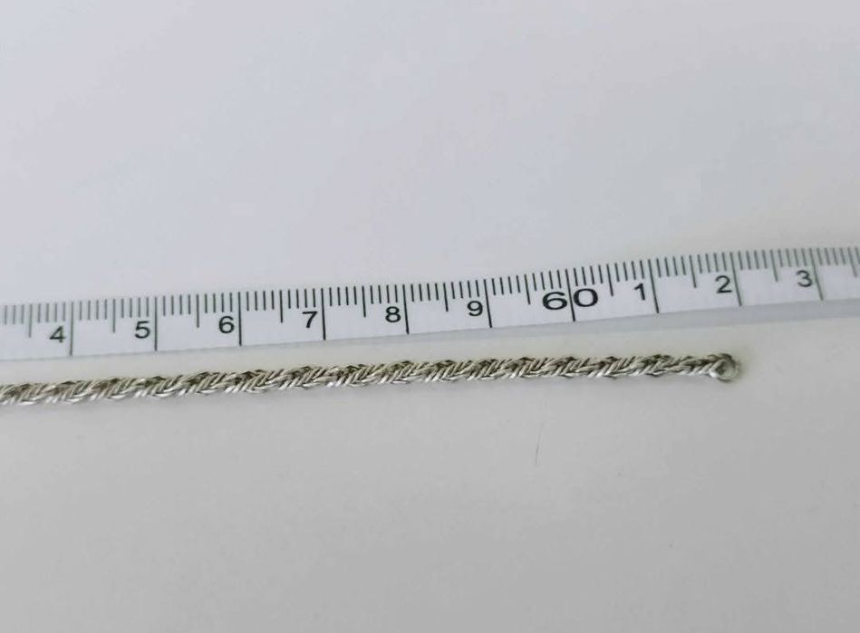 Vechi colier din argint de 830, model rasucit, Germania