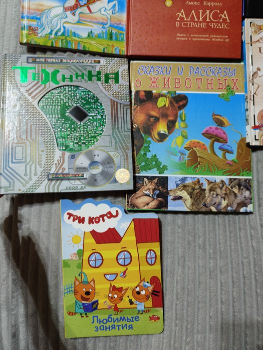 Детские книги и энциклопедии.