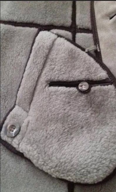 Palton oaie piele si blana naturale de tip Alain Delon, made Austria