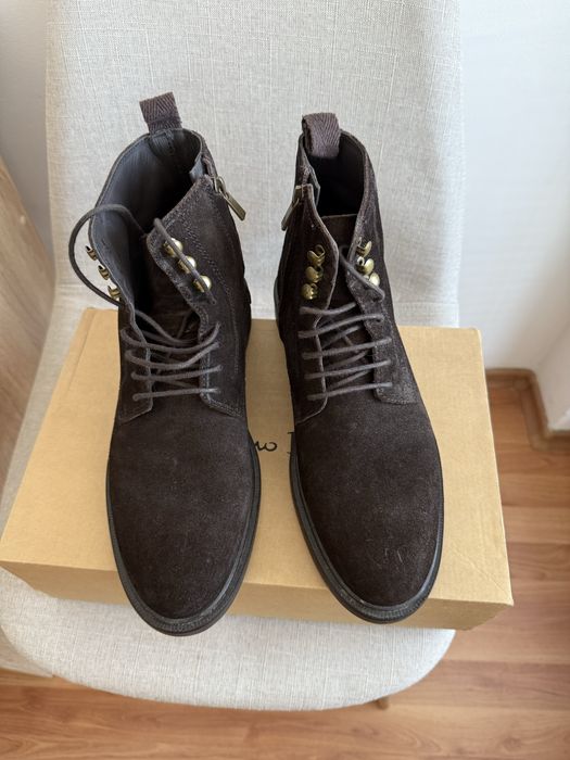 Мъжки ботуши от естествена кожа Massimo Dutti