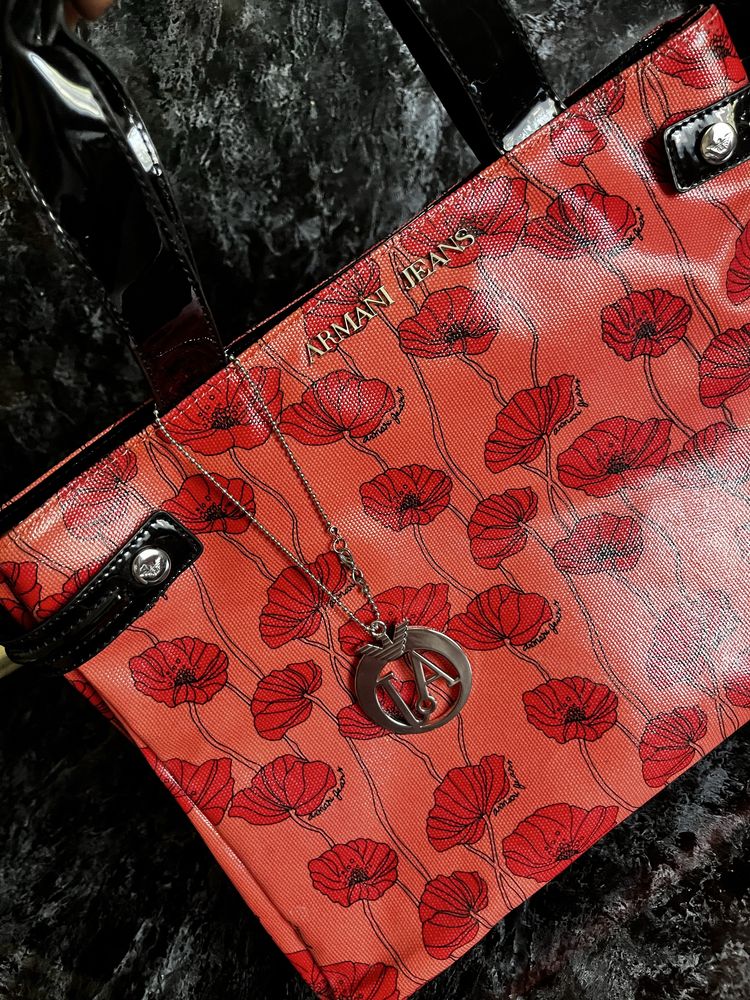 Armani Jeans Red Poppy дамска чанта