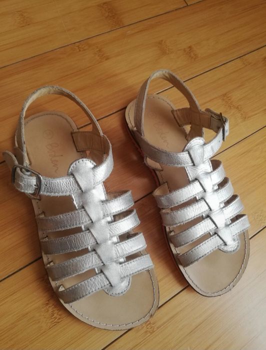 Sandale fete piele naturala argintii mărimea 34 sau 22 cm Boden