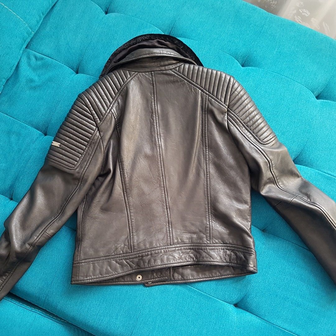 Geaca dama piele Superdry Premium Leather Biker Jacket