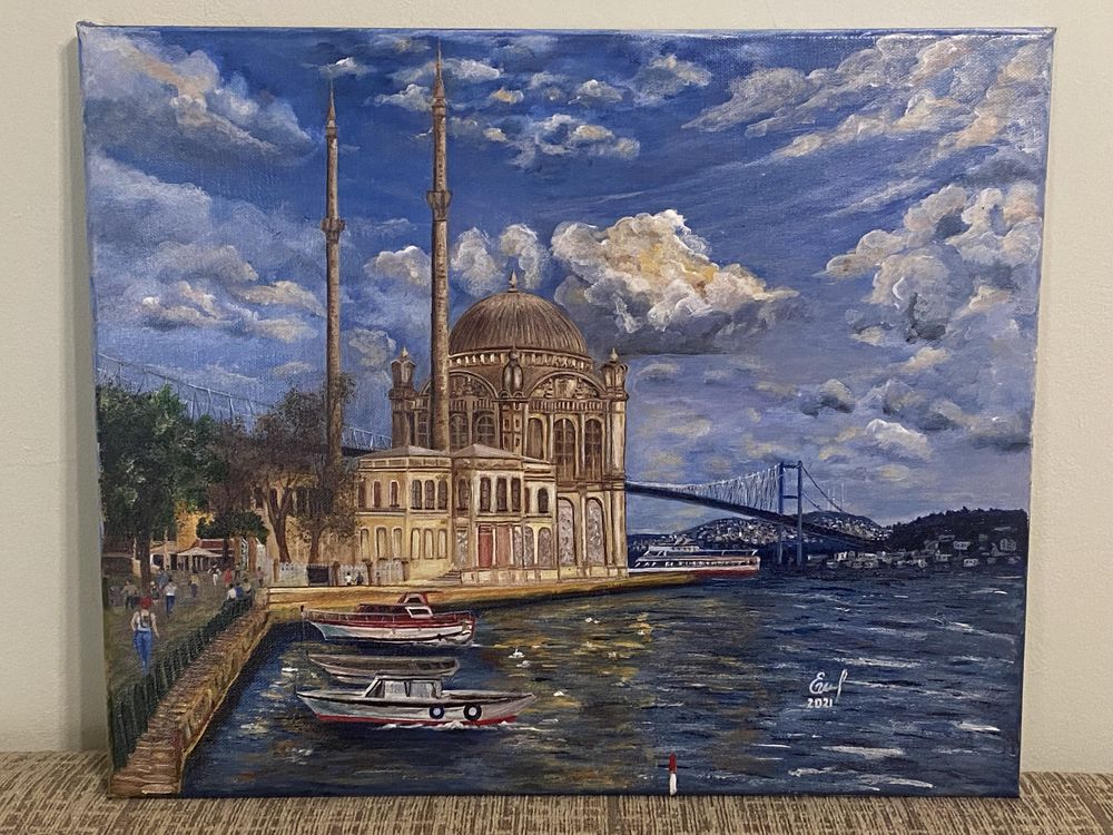 ,,Ортакьой ,,Акрилна боя ,смесена техника 50/60