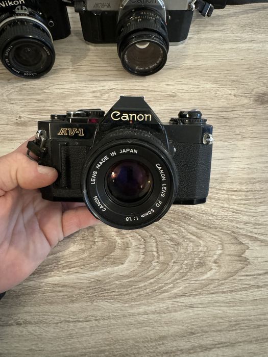Canon AV-1,nikon,ZEISS IKON Contaflex aparate foto vechi