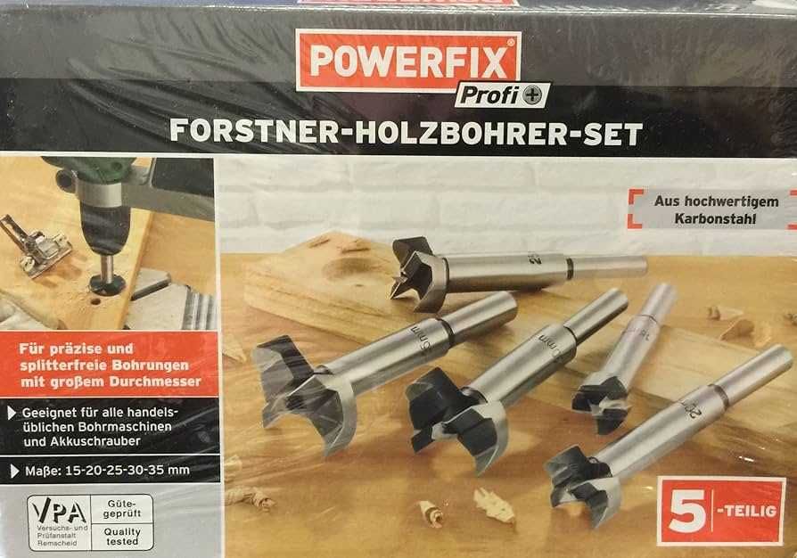 Set 5 burghie freza  Forstner, 15-35 mm, tija cilindrica