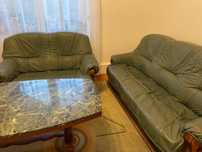 Canapele din piele cu masa din marmura