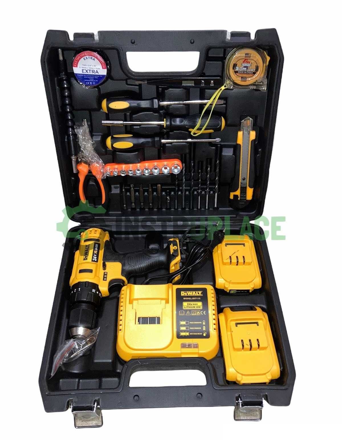 Акумулаторен ударен винтоверт DeWalt 24V 5Ah с 2 батерии Девалт