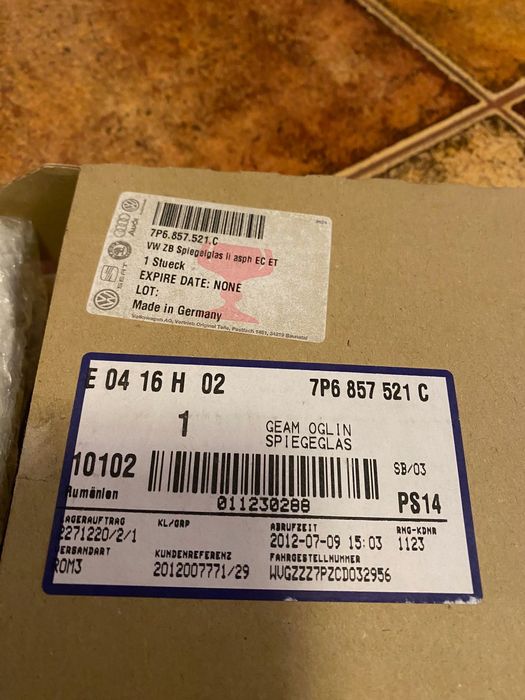 Set oglinzi exterioare originale WV Touareg, generatia 2, sigilate