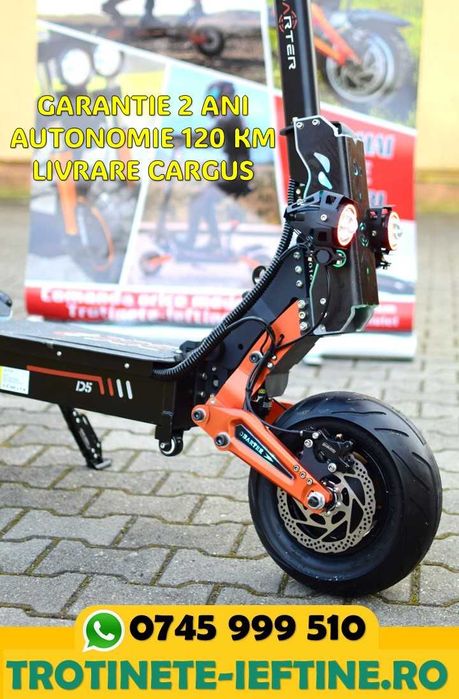 Trotineta cu 120 Km autonomie, 12 inch, 72 km/h, NOUA, 150 kg, 2024